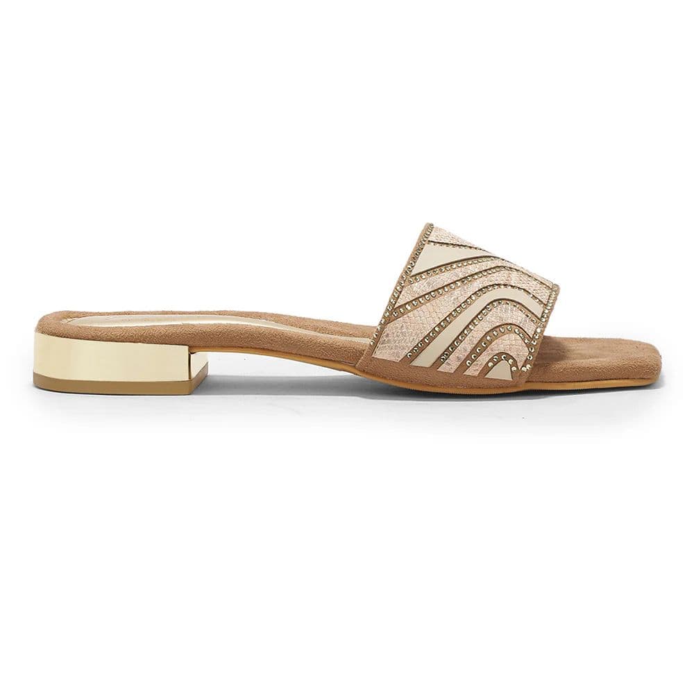 Senorita STY-153E Beige Casual Slip on Slippers for Women By Liberty — photo 3