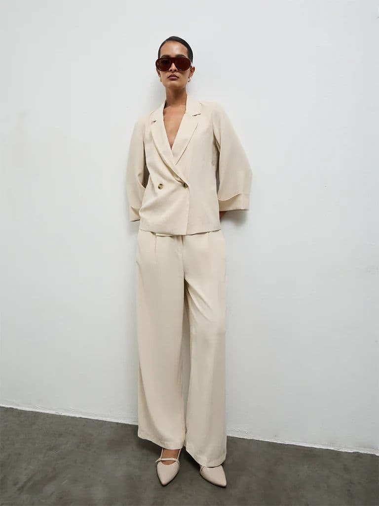 Wardrobe Cream Solid Blazer — photo 2
