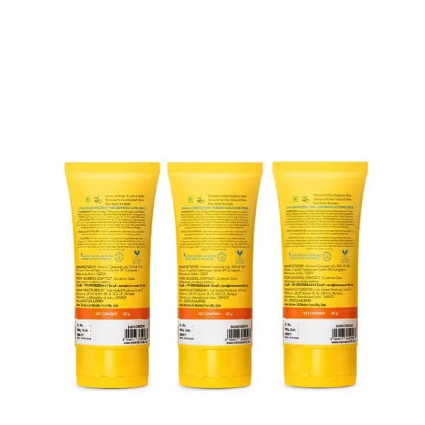 Mamaearth Vitamin C Sunscreen SPF 50 PA++++ 50g Pack of 3