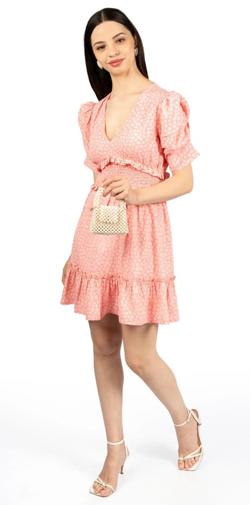Pink Floral Fit & Flare Dress — photo 3