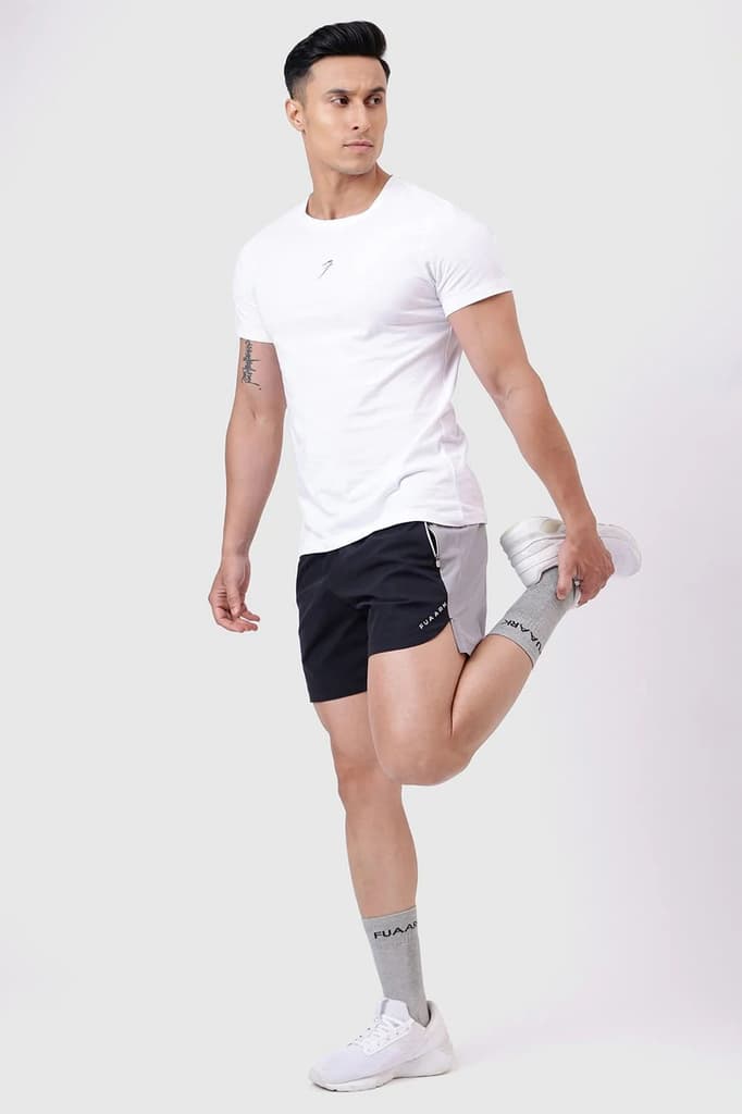 Snap Colourblock Shorts Black — photo 2