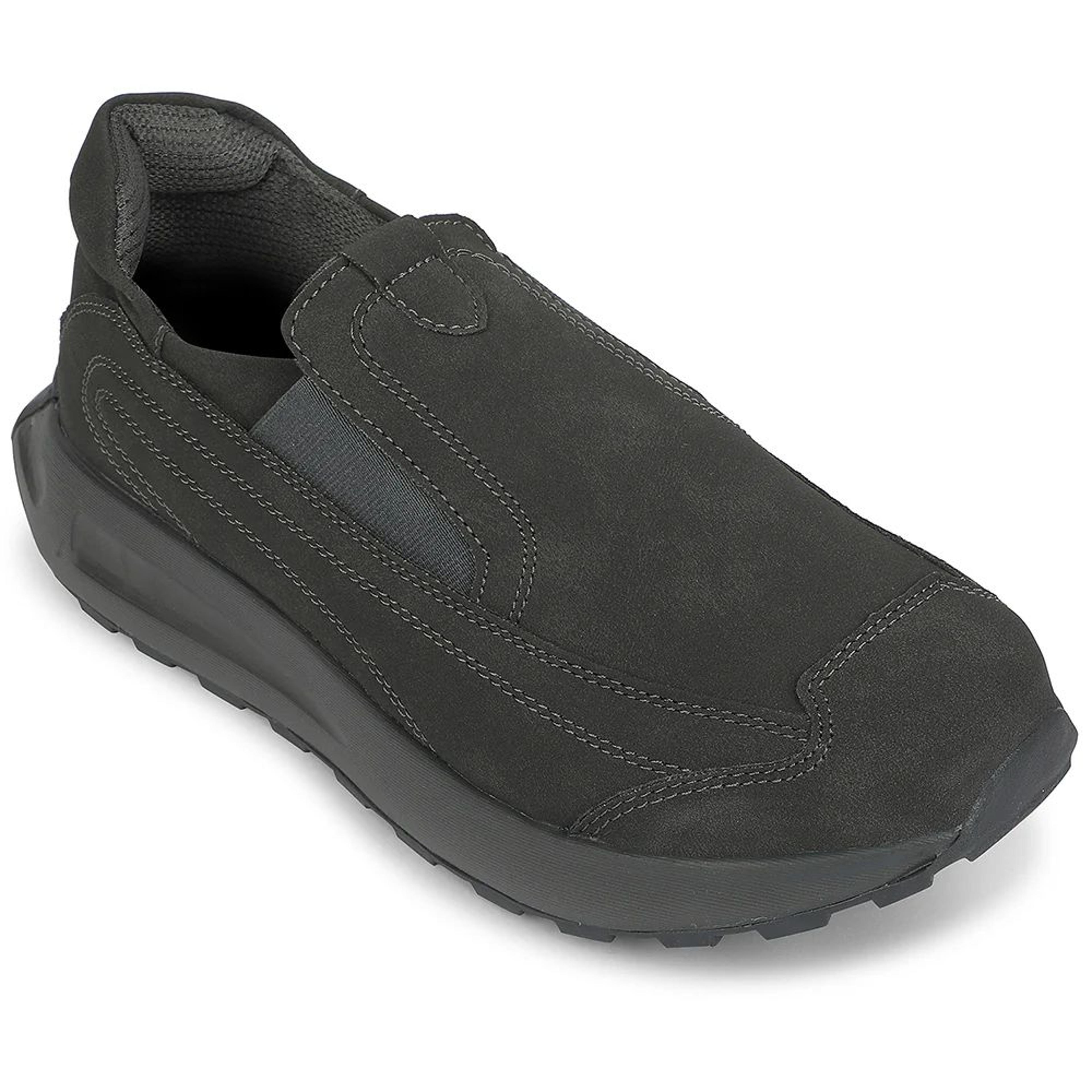 LEAP7X Grey Sports Non Lacing Walking Shoes for Men GOLA-26D by Liberty