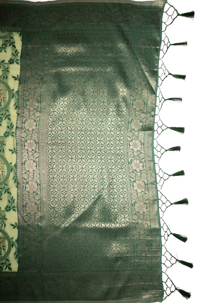 Mimosa Women's Woven Design Kanjivaram Style Art Silk Saree With Blouse Piece : SA00001599PSFREE — photo 7