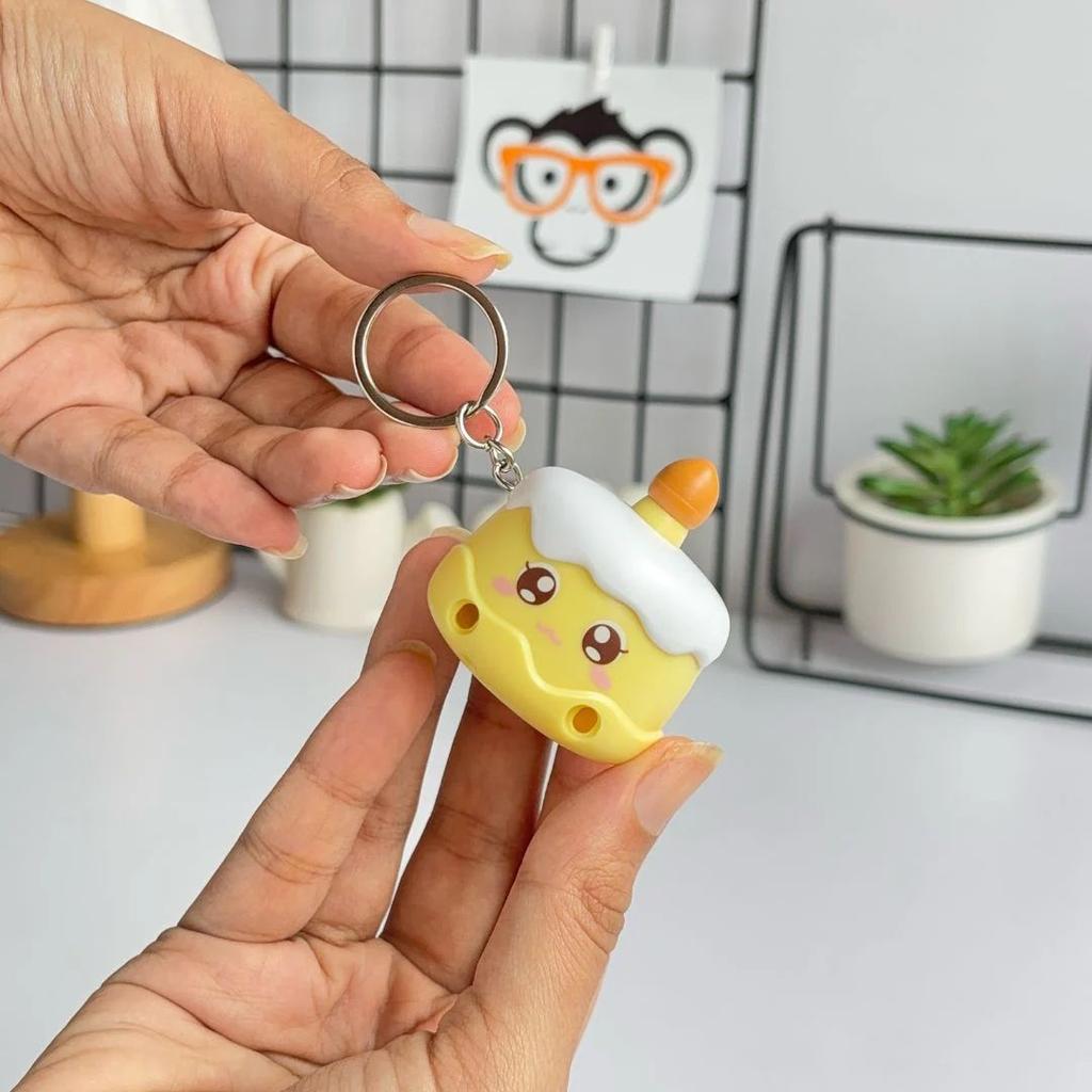Candle Cake Keychain With Happy Birthday Sound — Simple Cake Keychain