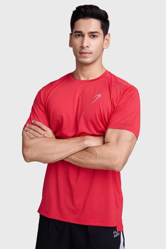 Laser Cut Running T-shirt Red — photo 2
