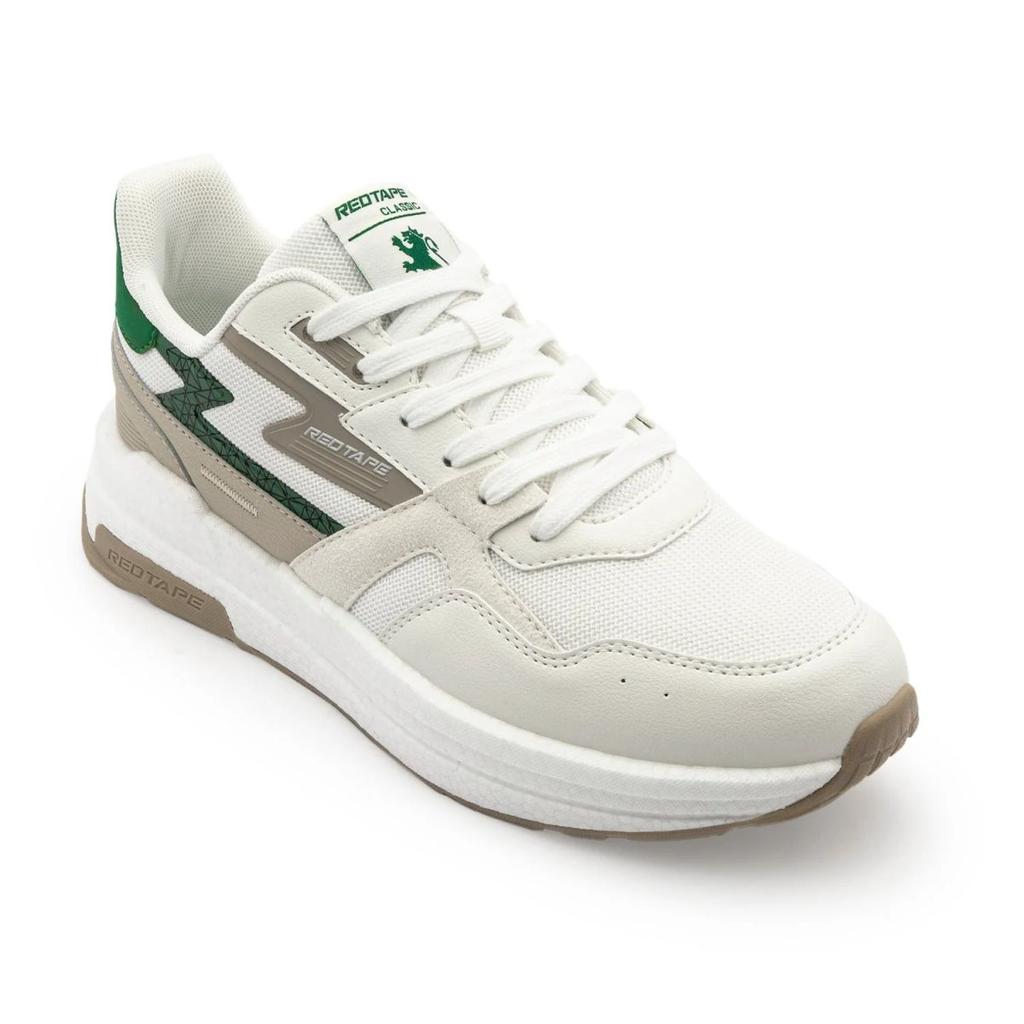 Men's ETPU Lifestyle Casual Shoes | Low-Cut Lace-Up, Breathable Fit & Everyday Comfort — 6 / Beige/Green