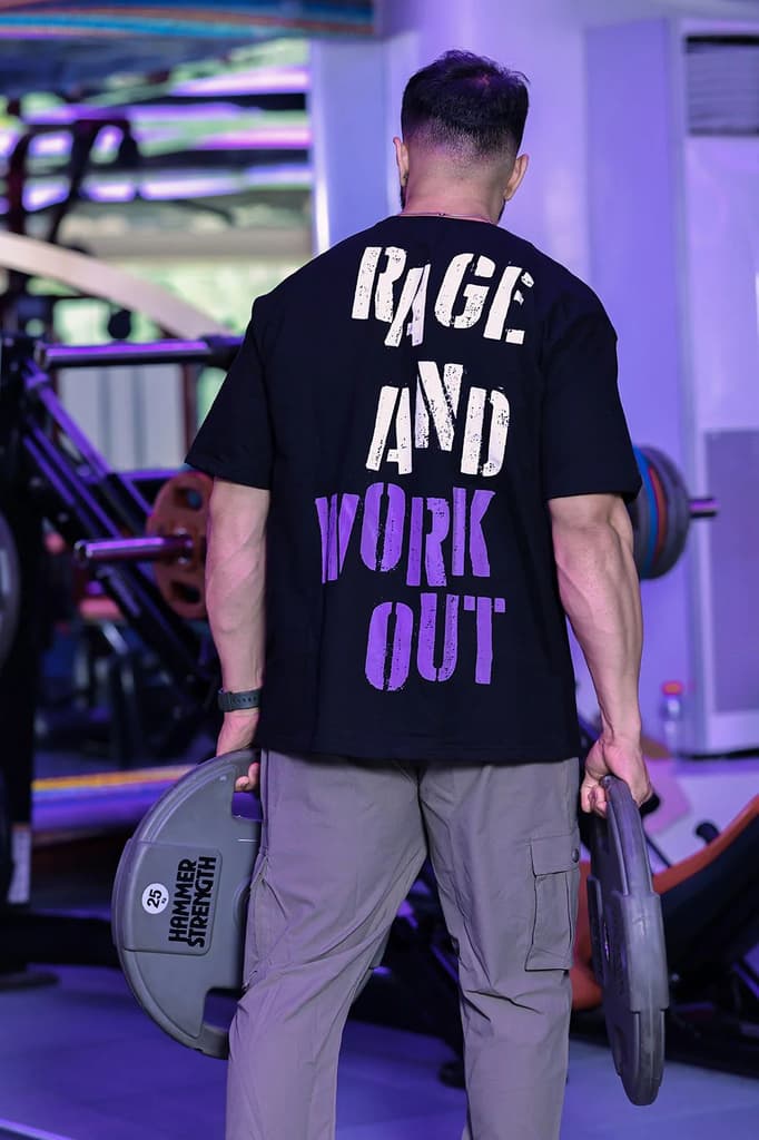 Rage Oversized T-shirts Black — XS
