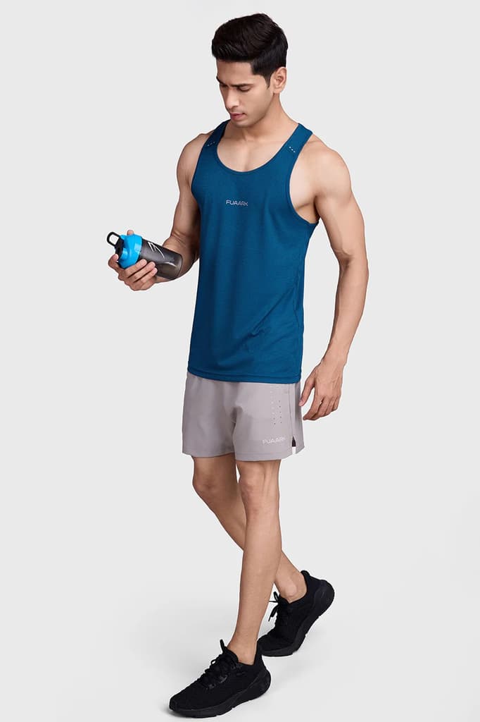 Checks Running Tank Teal — photo 6
