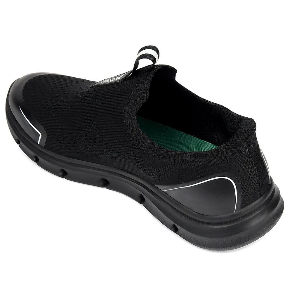 Leap7x Black Sports Non Lacing Walking Shoes For Men BRISBANE By Liberty — photo 5