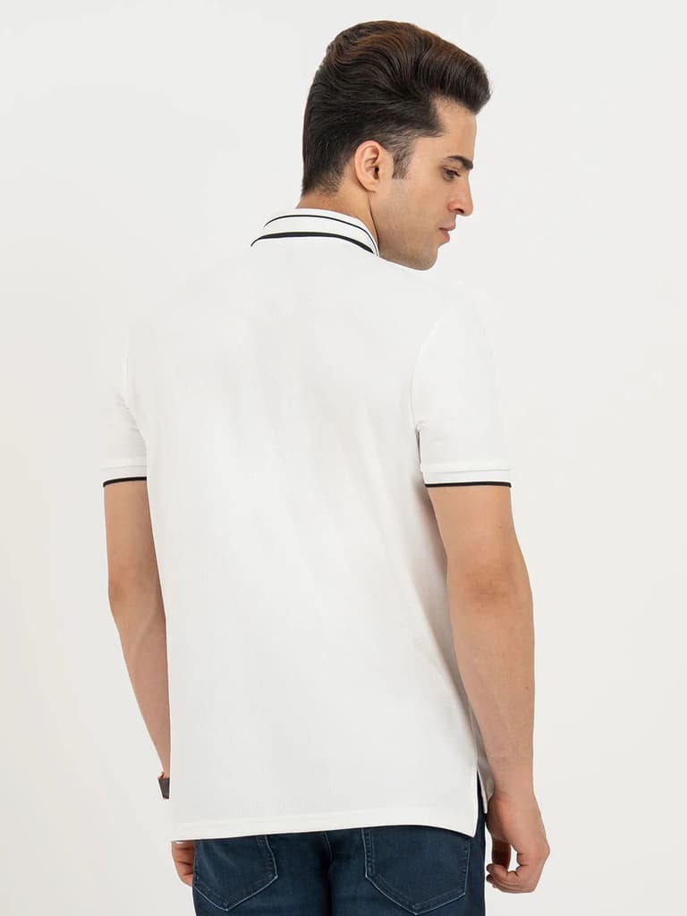 Polo T Shirts for Men in White | Classic Polo T Shirts — photo 3