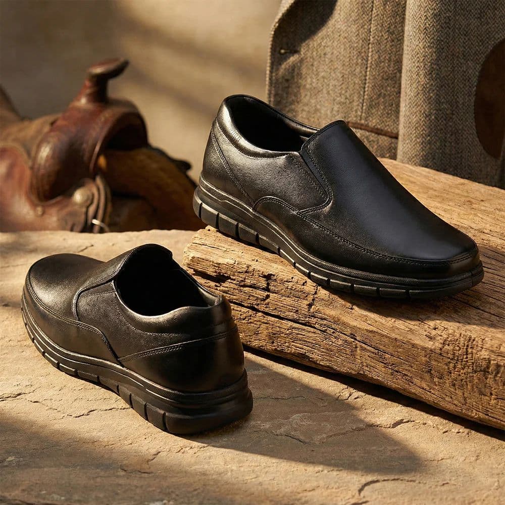 Healers HML-90E Black Formal Non Lacing Mocassin Shoes for Men — photo 2