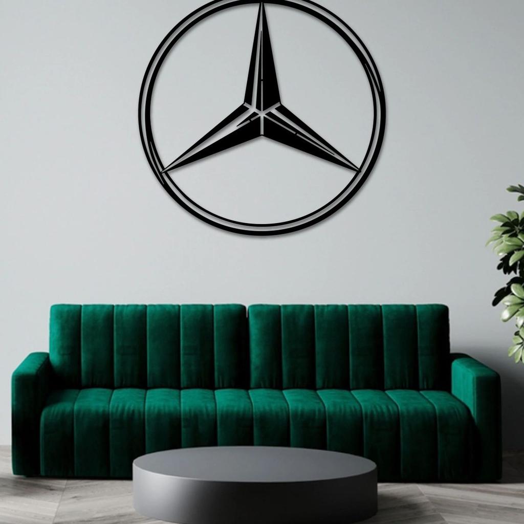 MERCEDES F1 TEAM LOGO METAL WALL ART