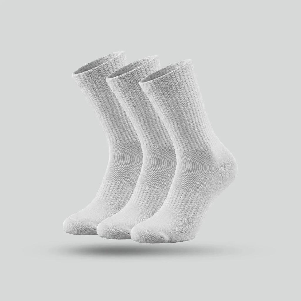 Crew-Length Socks - Polar White (Pack of 3)
