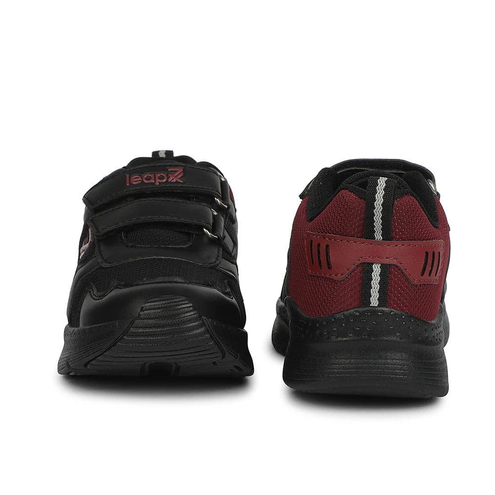 LEAP7X Black Sports Non Lacing Walking Shoes for Kids PRIMEK-6 by Liberty — photo 6