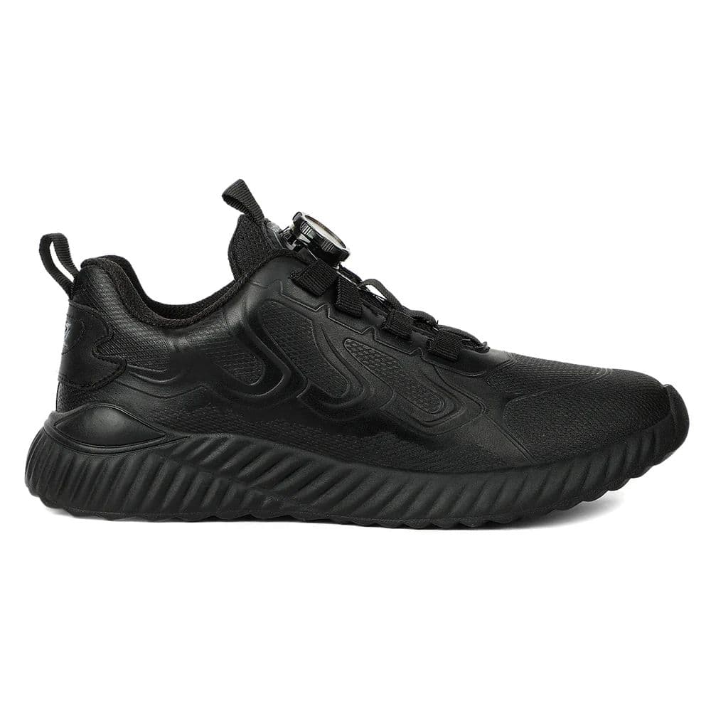 LEAP7X Black School Non Lacing Walking Shoes for Kids NITKID-20E by Liberty — photo 4