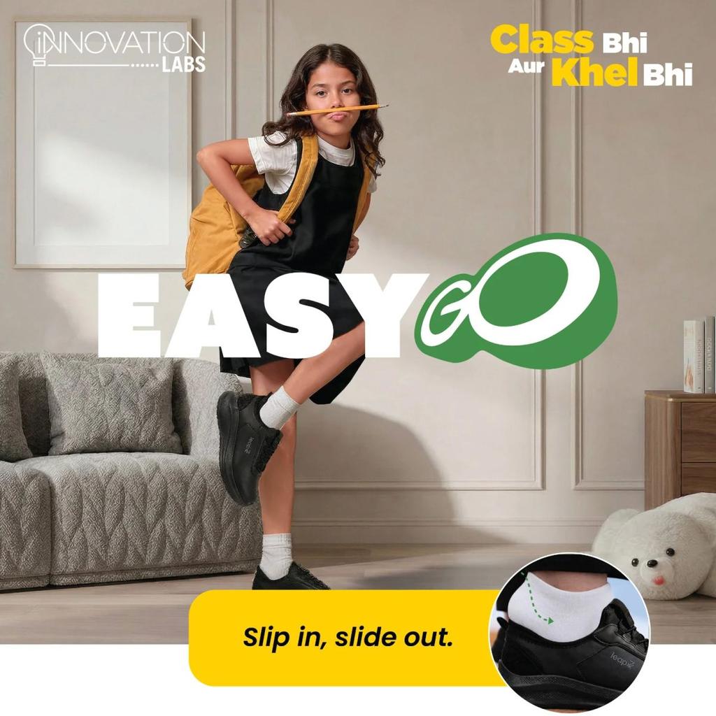 Leap7X EAZYSCHL1G ProTrackTer GPS Black Uniform School shoes for Kids By Liberty — photo 3