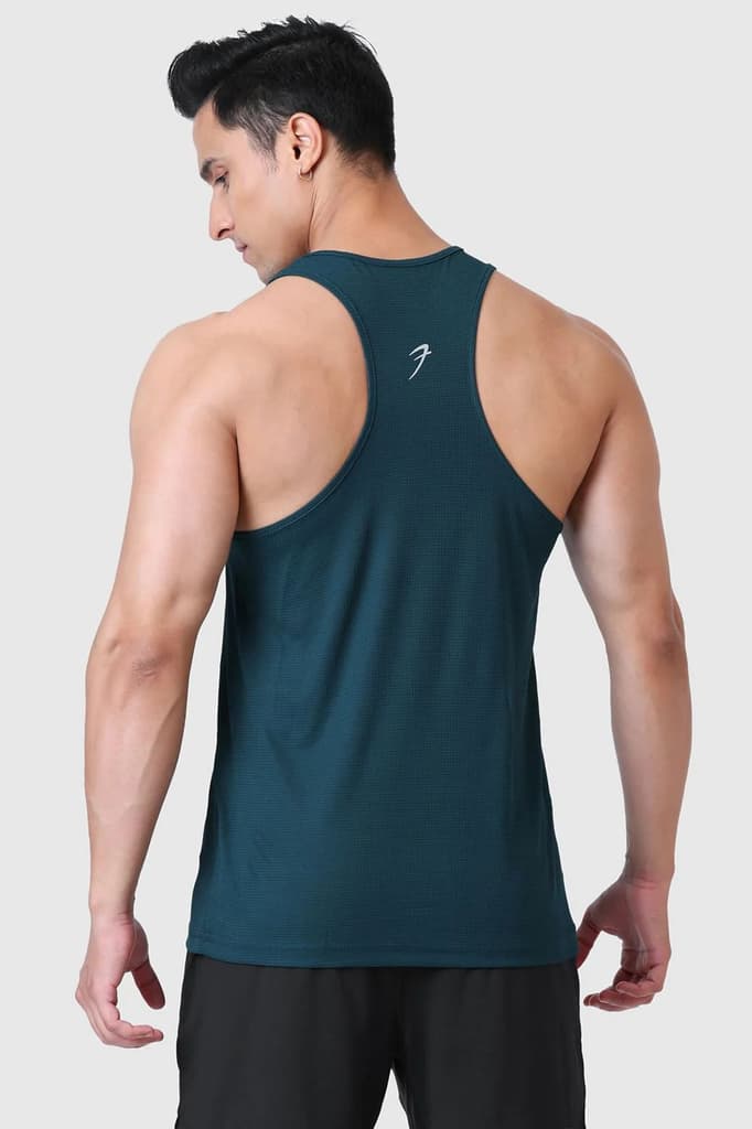 Checks Running Tank Bottle Green — S