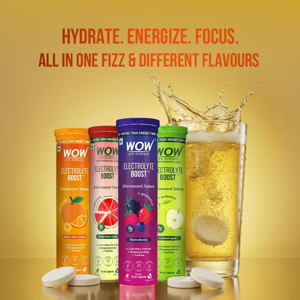 Electrolyte Boost Effervescent Tablets Energize & Replenish