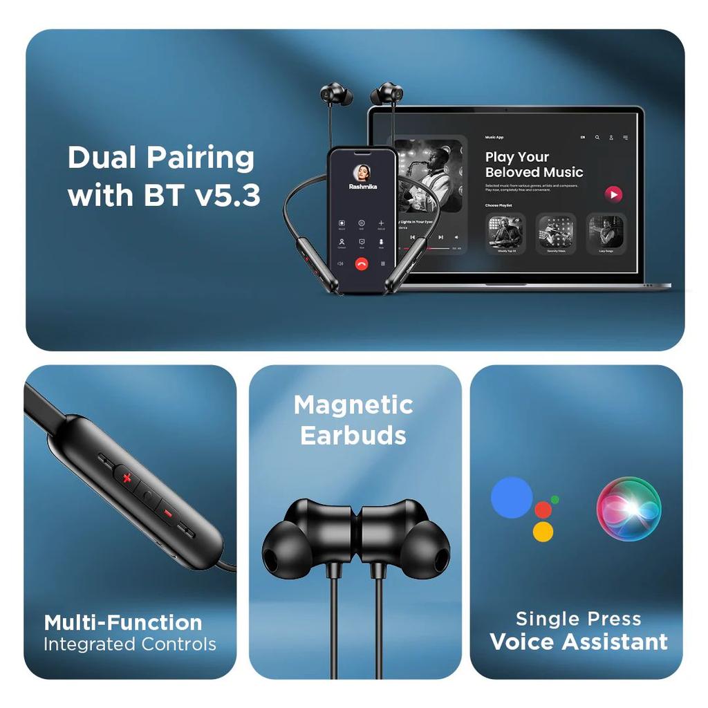 boAt Rockerz Summit | Wireless Earphone with 30H Playback, ASAP™ Charge, Dual Pairing, ENx™ Technology, BEAST™ Mode — photo 5