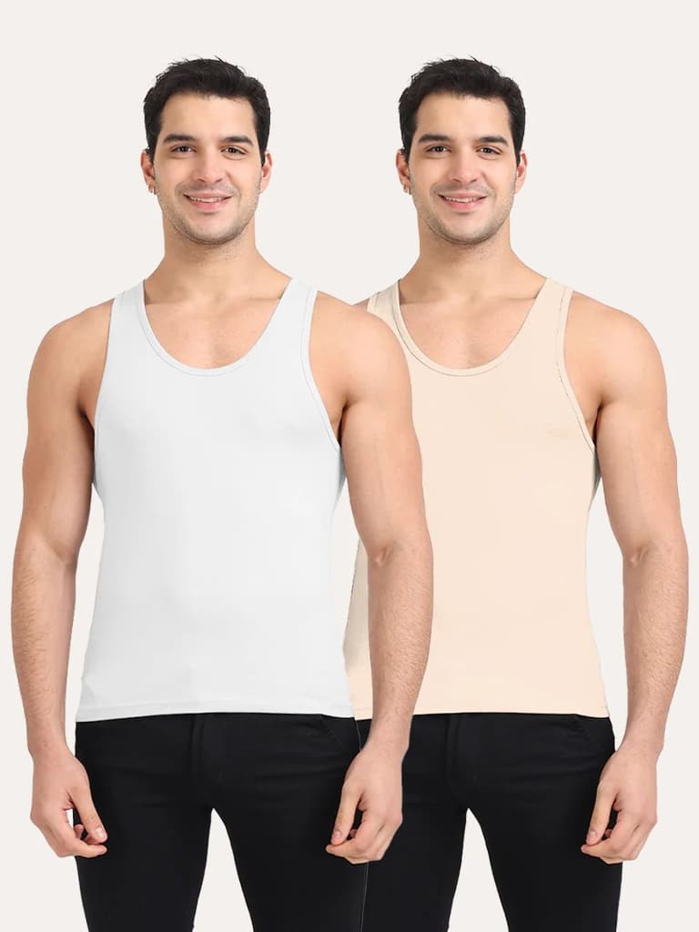 Regular Fit Organic Cotton Comfort Vest for Men (Pack of 2) — photo 15