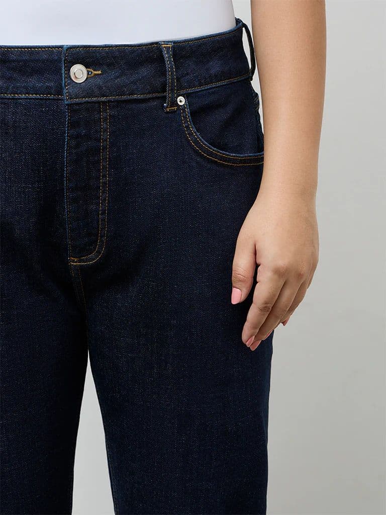 Gia Dark Blue High Rise Jeans — photo 3