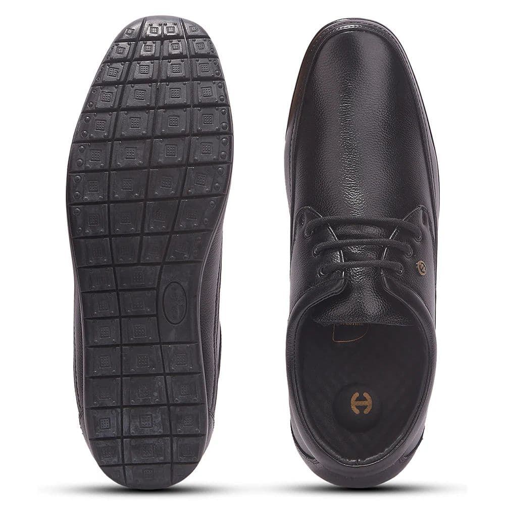 Healers Black Formal Lacing Derby Shoes For Men HA1-12 By Liberty — photo 5