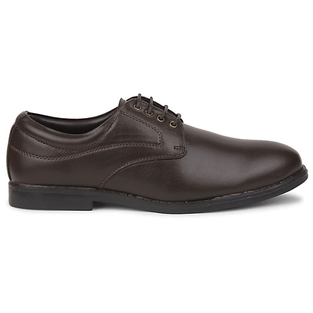 Fortune Brown Formal Lacing Derby Shoes For Men MAJESTIC-1 By Liberty — photo 2