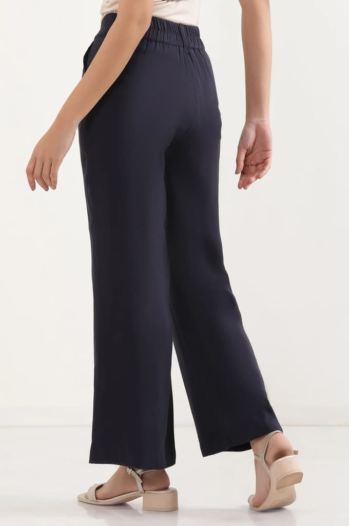 Blue Boot Cut Fir Straight Pants — photo 4