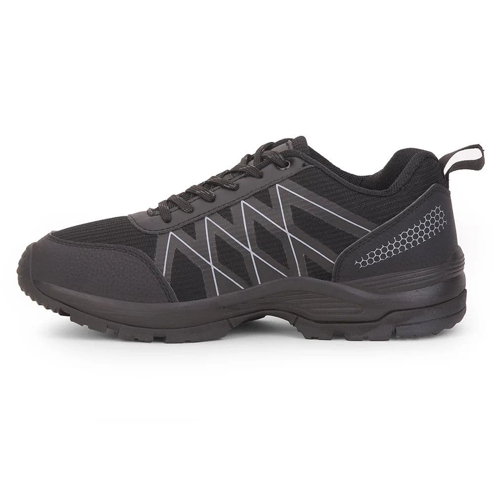 Leap7x Black Sports Lace-Up Trekking Shoes For Men MOUNTAIN2E By Liberty — photo 3