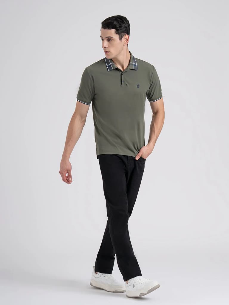 Jacquard Collar Polo T-shirt for Men | Premium Comfort | Sharp Look — photo 5