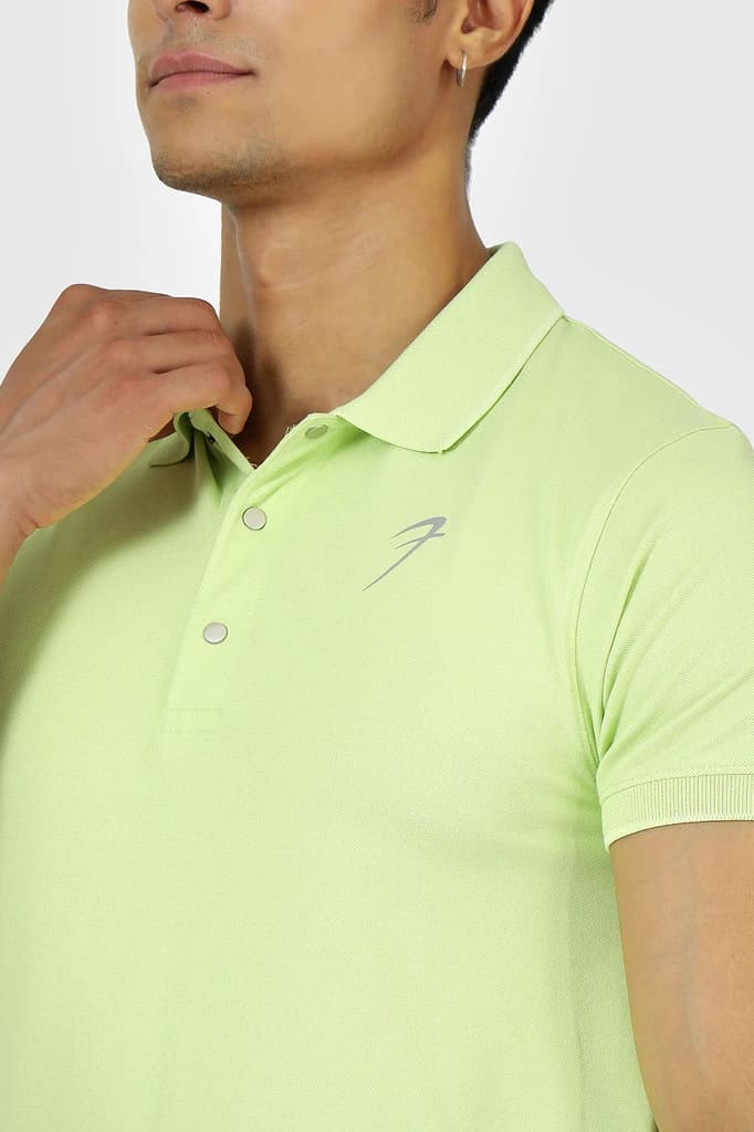 Aura Polo T-shirt Lime — photo 3