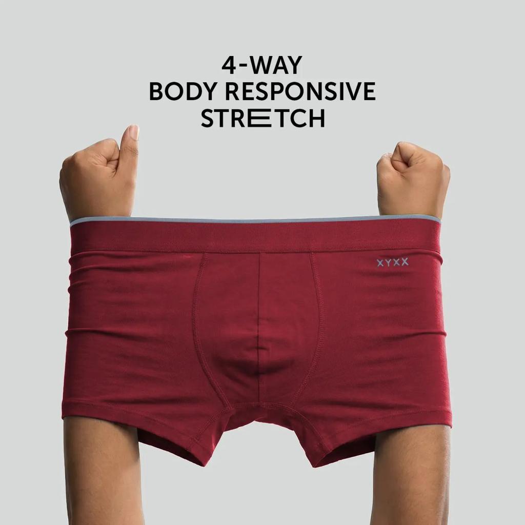 Super Combed Cotton-Modal Trunks - Bold Burgundy — photo 5