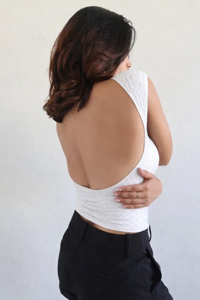 Deep Back Honey Texture Top — photo 9