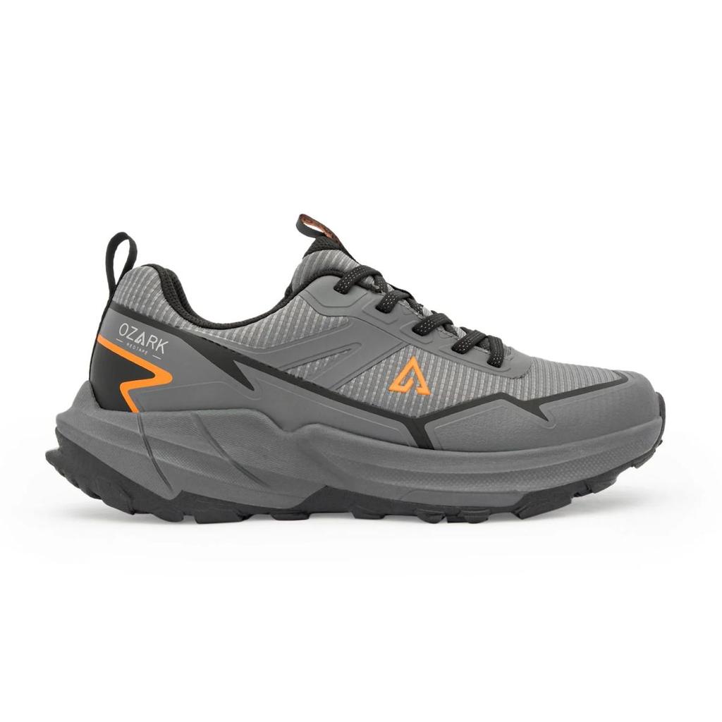 Ozark Grey and Black Trail Running Shoes for Men | Low-Cut Outdoor — photo 2