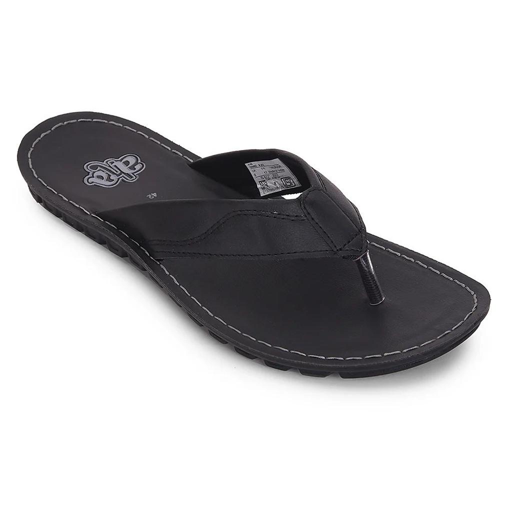 A-HA Black Casual Slippers For Men CHARGE By Liberty