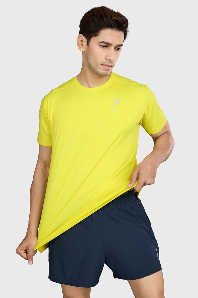 Laser Cut Running T-shirt Yellow — photo 6
