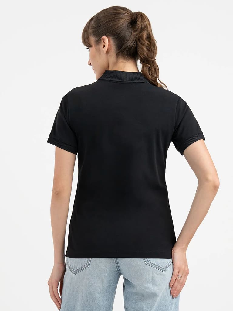 Polo T Shirts for Women in Black — photo 3