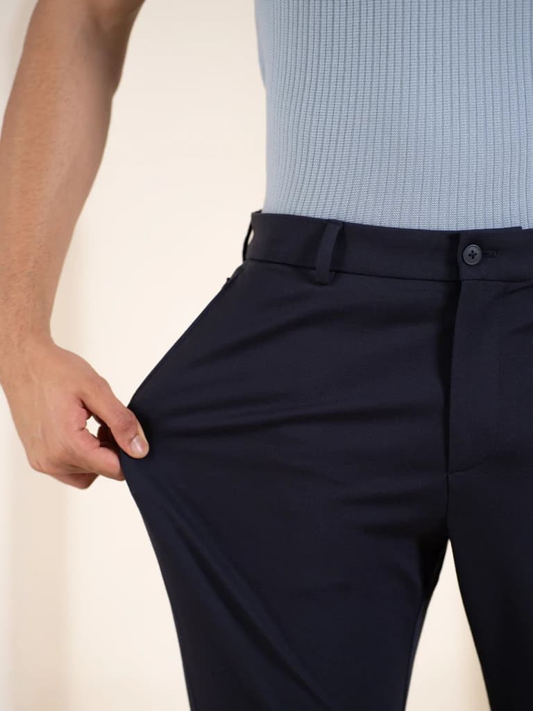 Malai Navy Soft-touch Slim Fit Power Stretch Pants — photo 2