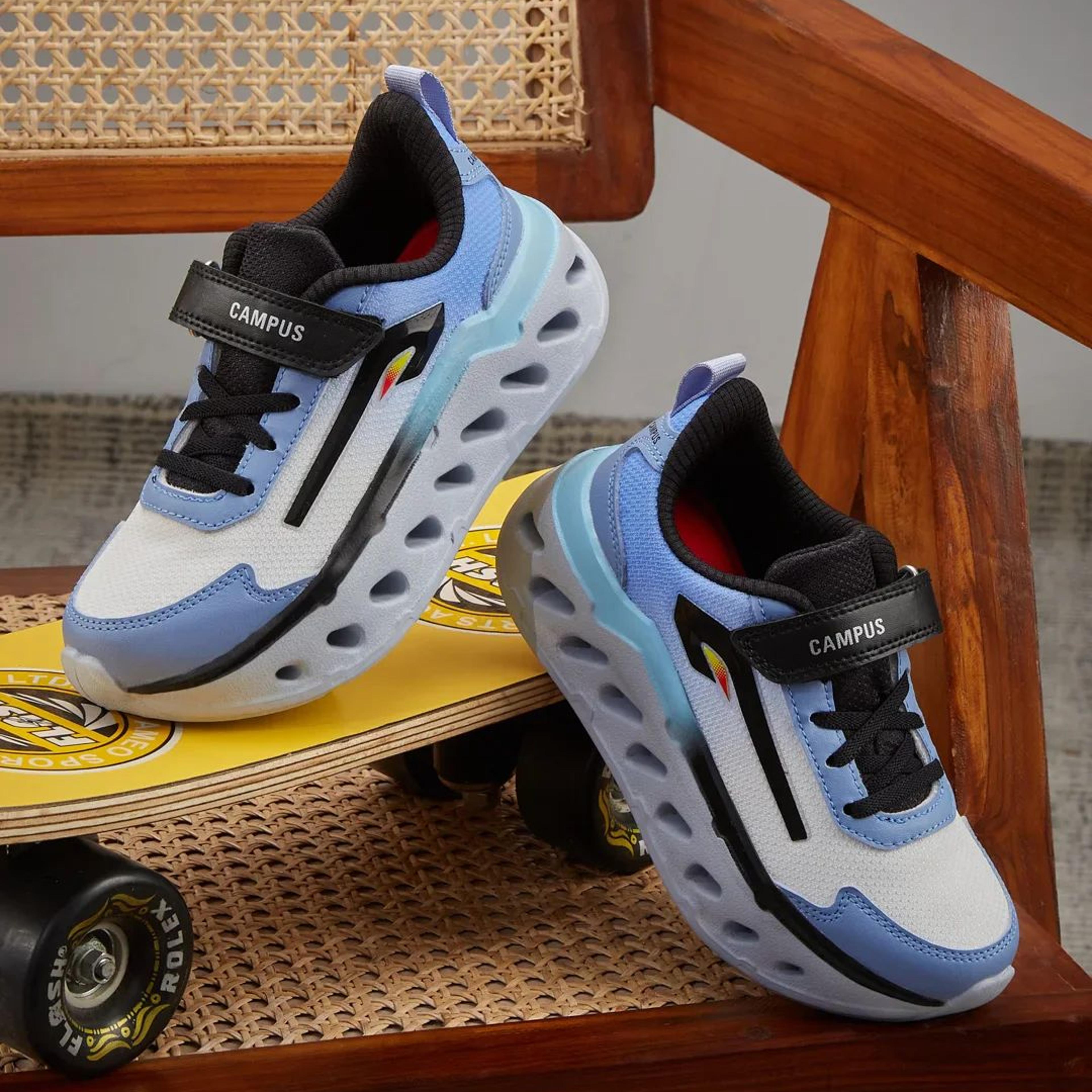 MUFFLE K Black Kids Running Shoes