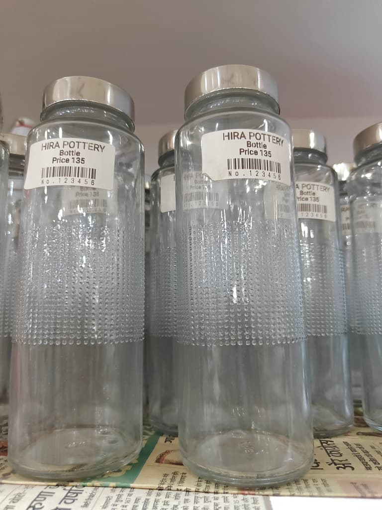 Hira Pottery Glass Jar | Handmade | Clear | Unknown