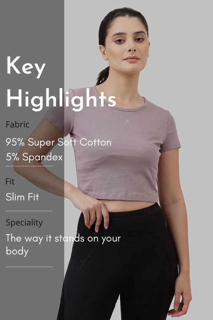 Peak Crop Top Mauve — photo 7