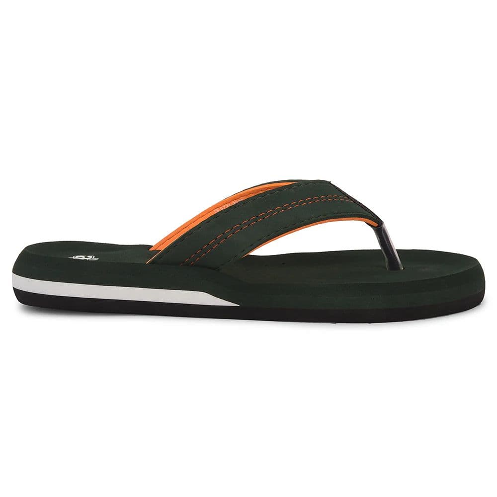 A-HA Olive Green Casual Flip-Flops For Men EXACT By Liberty — photo 2