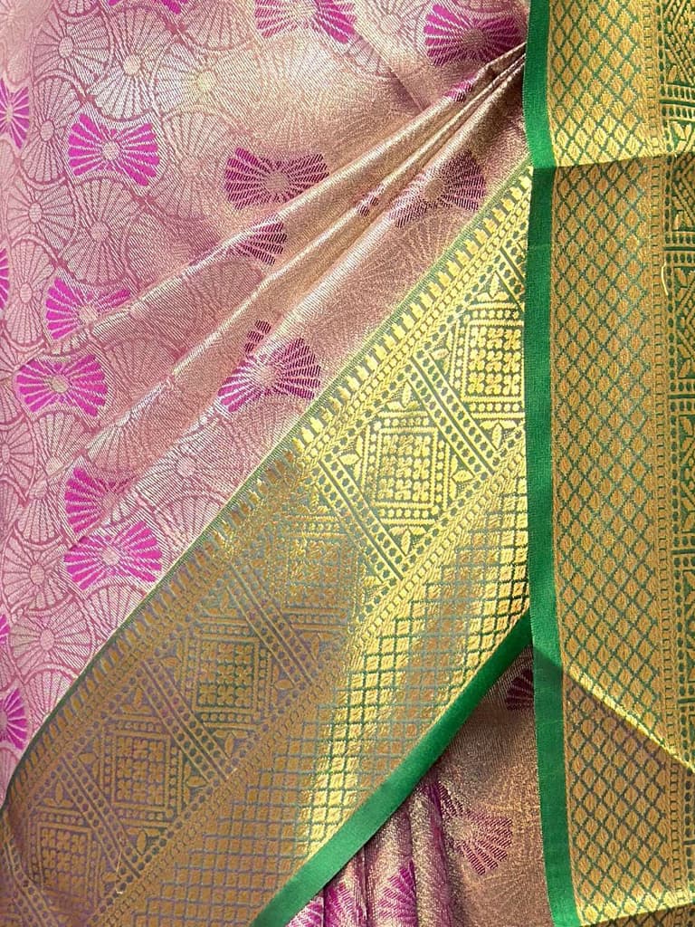 MIMOSA Women's Woven Design Kanjivaram Style Art Silk Saree with Blouse Piece - Magenta (SA00002804MJFREE) — photo 6