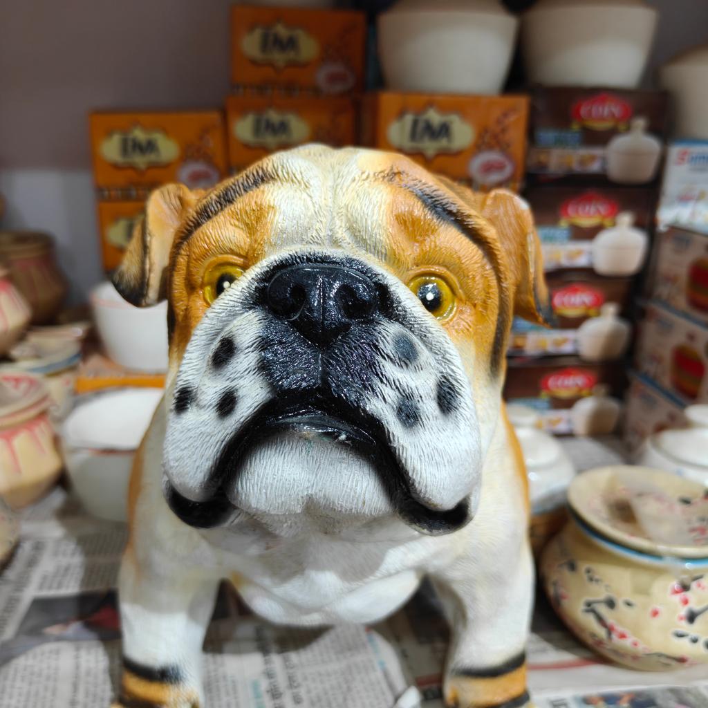 Bulldog Mascot Mask | Plastic | White | Humorous