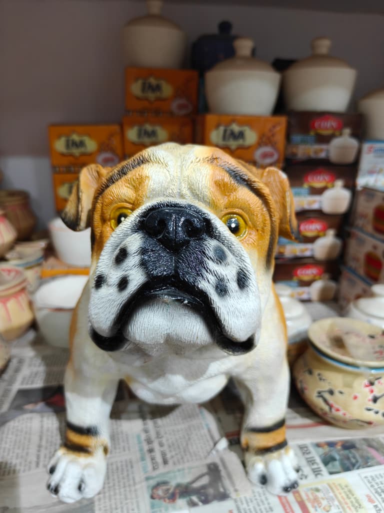 Bulldog Mascot Mask | Plastic | White | Humorous