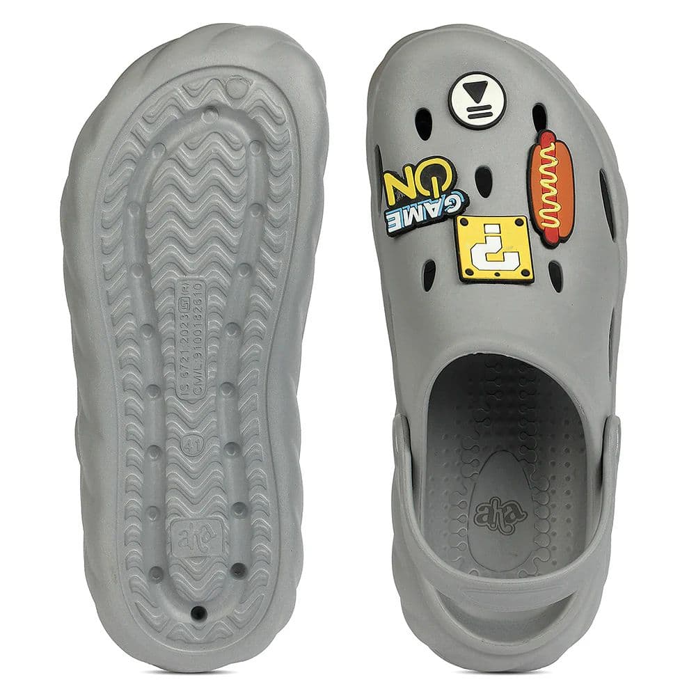 A-HA Light Grey Casual Clogs for Men BEACHWALKM by Liberty — photo 4