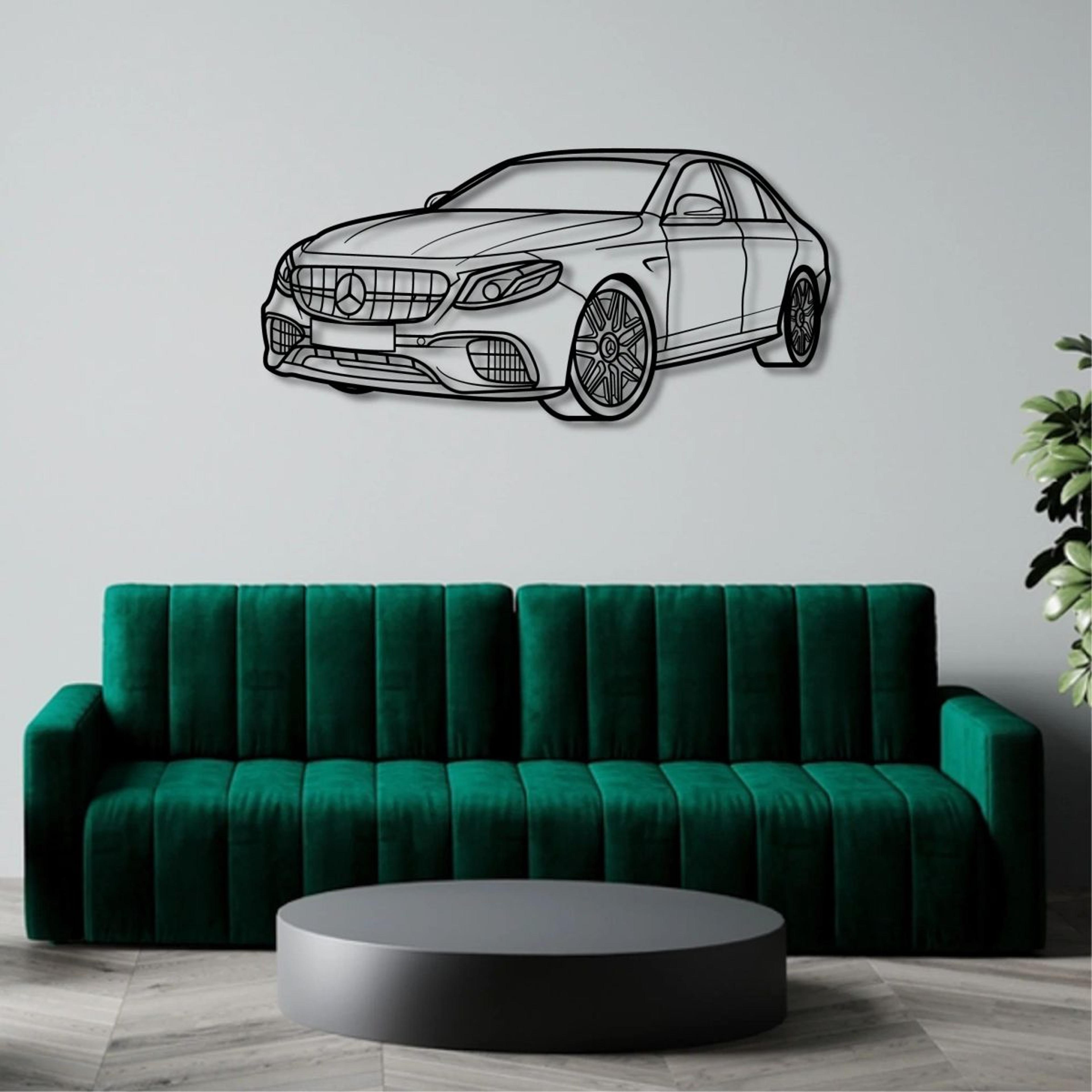 MERCEDES BENZ AMG E63 S W213 PERSPECTIVE METAL WALL ART