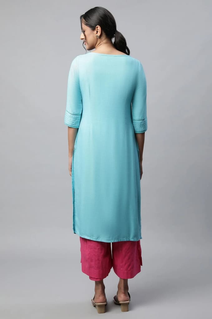 Pink Textured Straight Fit Cotton Palazzo With Drawstring Waist — photo 2