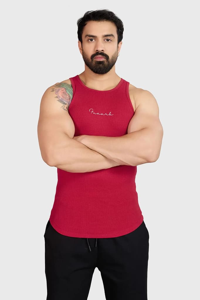 Ribbed Tank Red — photo 5