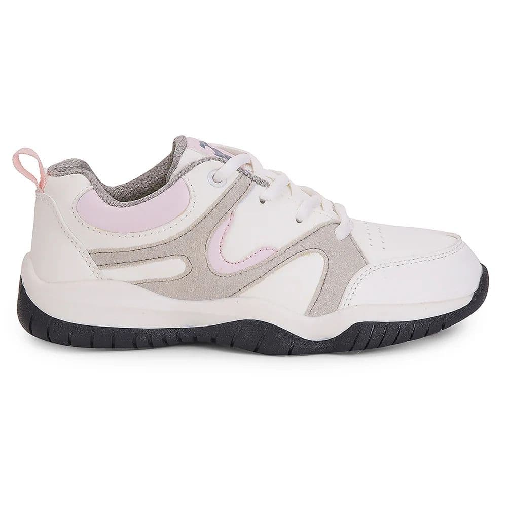 Leap7x Light Grey Sports Lacing Running Shoes For Kids CANON-2E By Liberty — photo 2